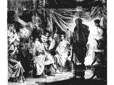 A meeting of the first Christians at Rome. The Epistle of Paul being read
